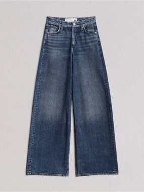 rag & bone rb Miramar Sofie Wide-Leg Jeans Sweat Pants Cotton Terry in Kimber